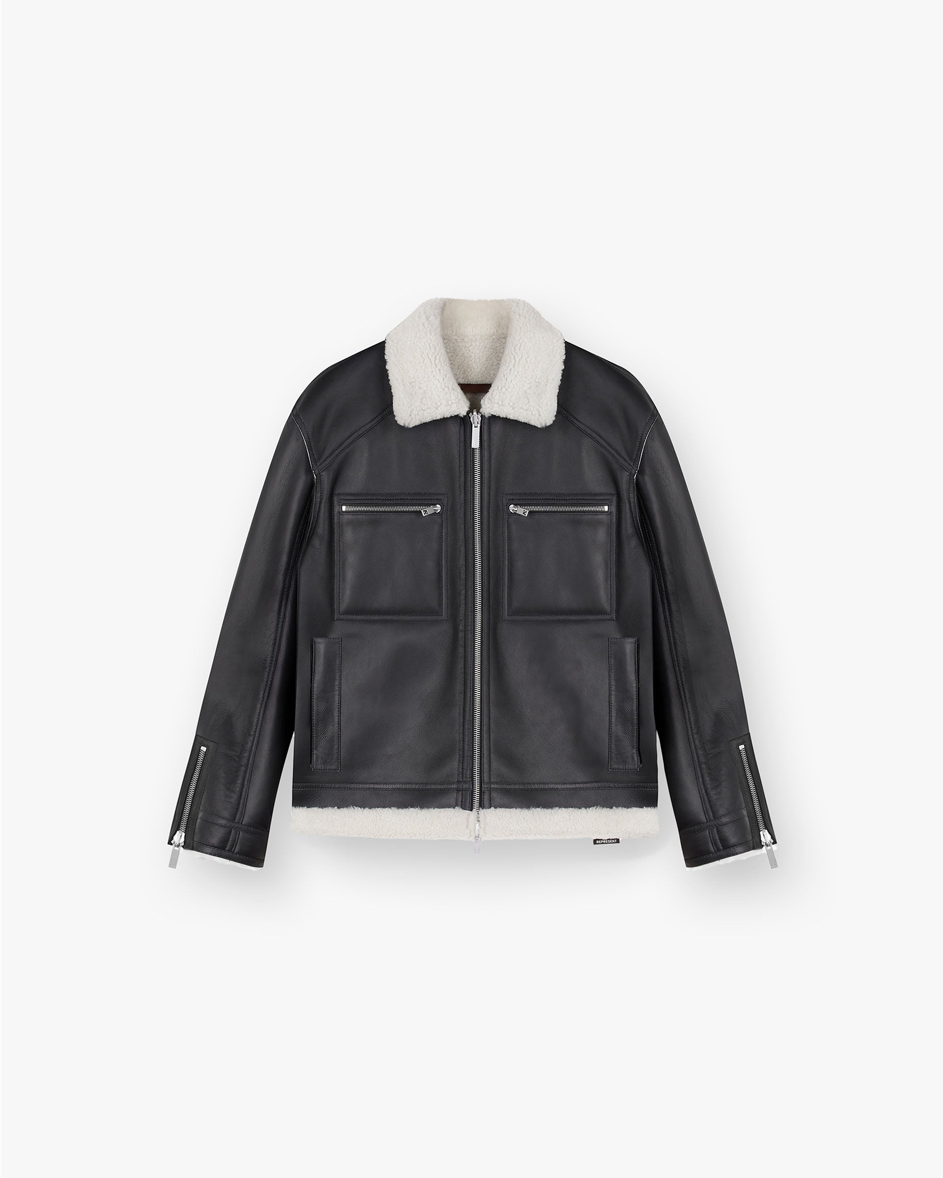 Reversible Shearling Jacket for Women & Men - Cozy Winter Outerwear, Black - Perfect for Cold Weather, Travel & Outdoor Activities