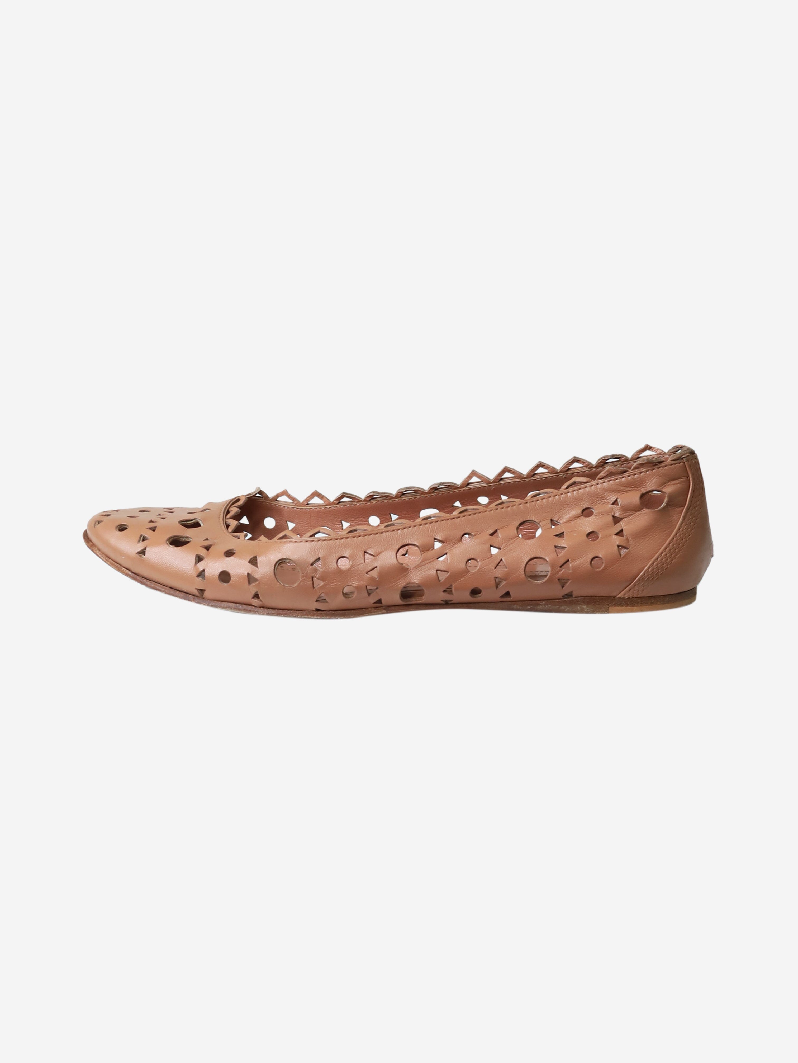 Comfortable Brown Ballet Flat Pumps - Size EU 40 (UK 7) - Perfect for Work, Casual Wear & Dance
