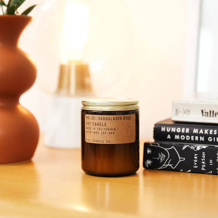 Premium 7.2oz Sandalwood & Rose Scented Soy Wax Candle - Eco-Friendly, Long-Lasting Aromatherapy for Home, Spa, Yoga & Meditation Relaxation