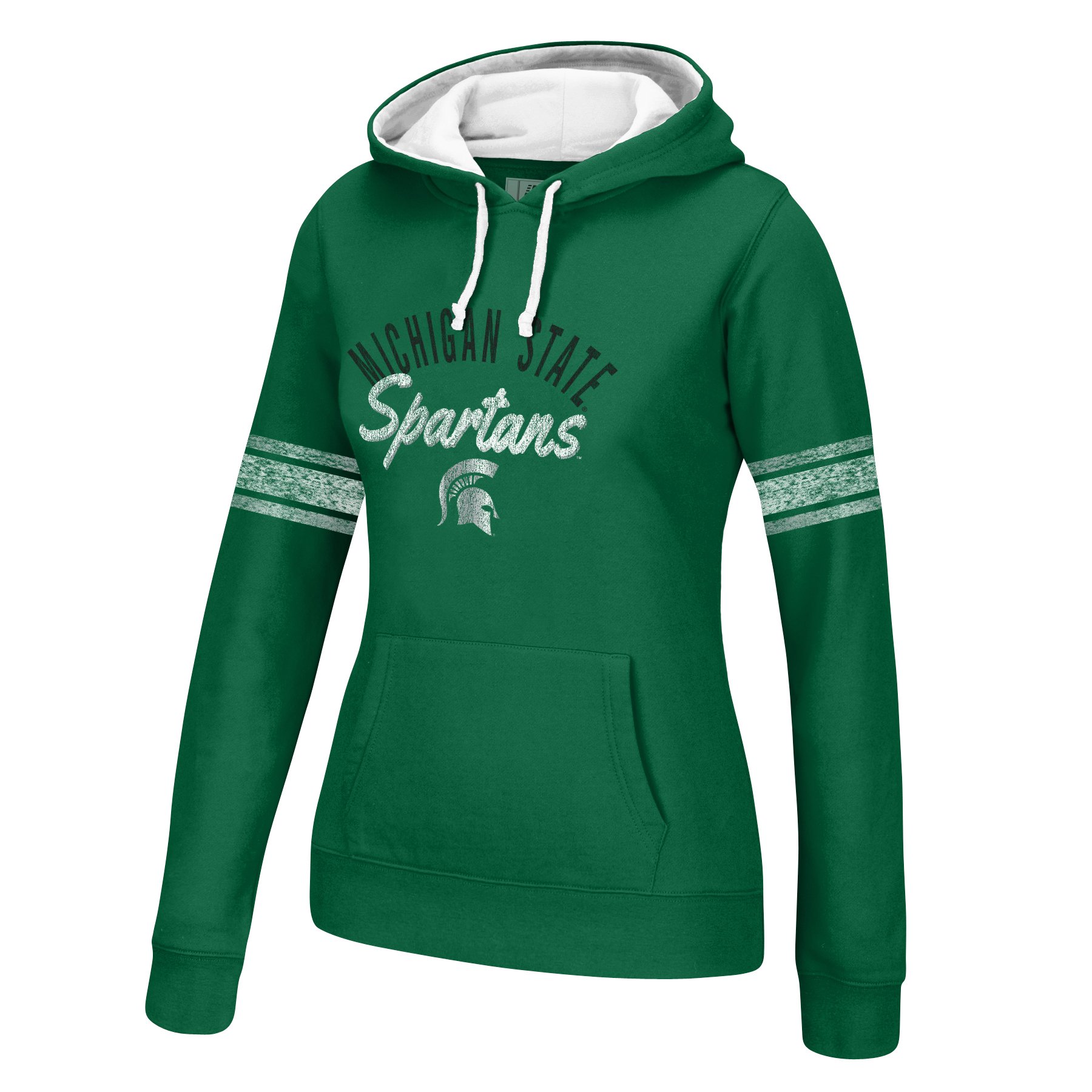 J America NCAA Adult Women's Essential Arm Stripe Hoodie - Comfortable Pullover Sweatshirt for College Sports Fans, Casual Wear & Game Day Outfits