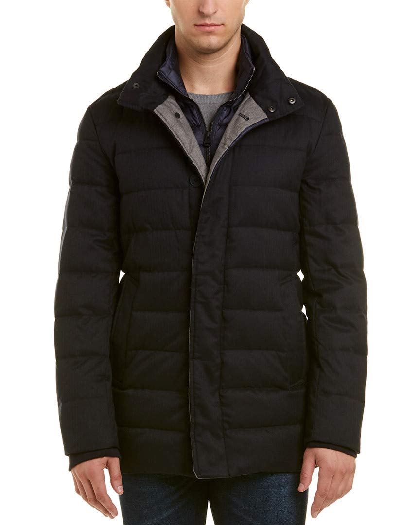 Cole Haan Men's Lightweight Quilted Jacket with Bib - Stylish Winter Outerwear for Casual & Outdoor Activities