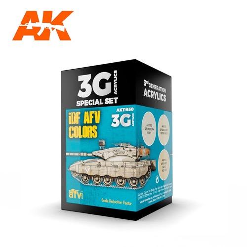 AK Interactive AK11650 AFV Series IDF AFV Color Combos Acrylic Paint Set (3rd Gen) - Perfect for Military Model Kits, Dioramas & Scale Modeling Projects