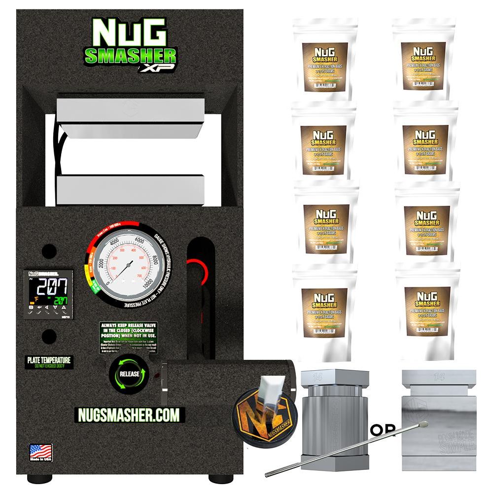 NugSmasher XP 12 Ton Rosin Press Kit for Concentrate Extraction - Perfect for Home and Commercial Cannabis Oil Production