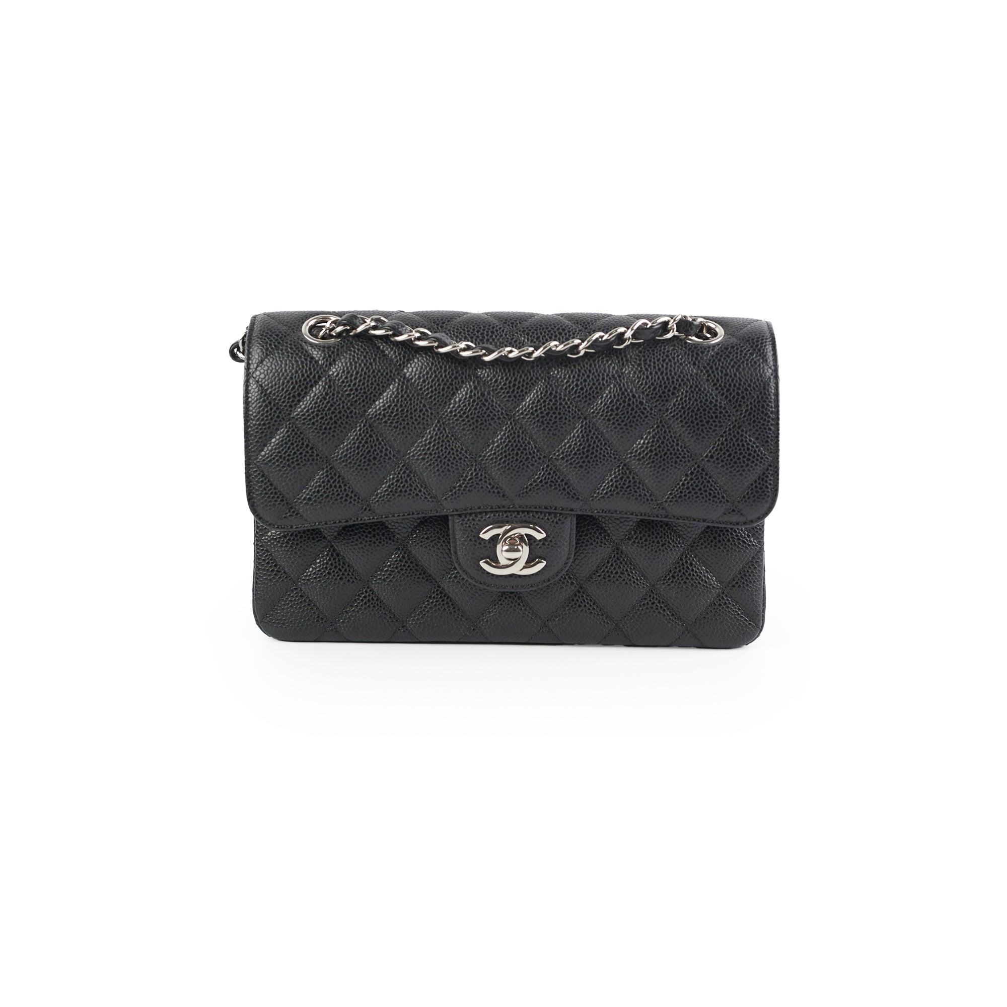 Chanel Small Caviar Classic Flap Bag Black - Luxury Quilted Leather Crossbody Purse for Women | Perfect for Evening Events, Date Nights & Special Occasions