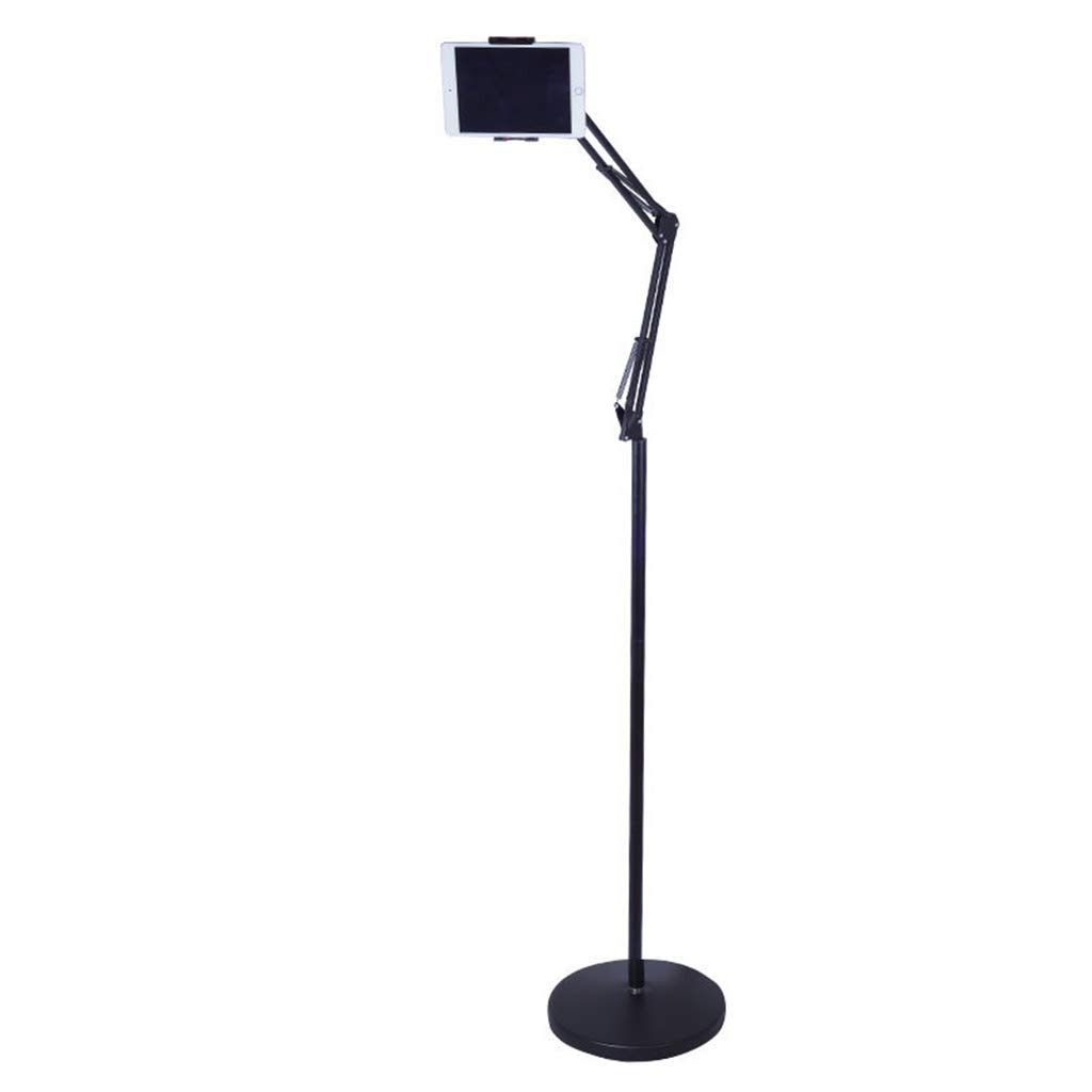 Adjustable Cantilever Floor Stand for Phones & Tablets (4.5-10.6 Inches) - Universal Mobile Device Holder with Flexible Arm & Height Adjustment - Perfect for Home, Office, or Studio Use