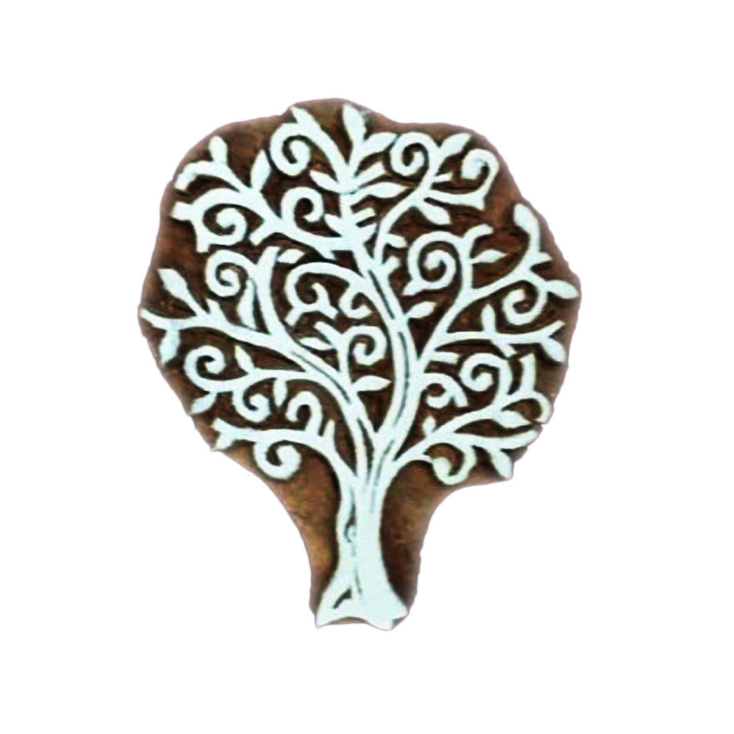 Handcarved Indian Wooden Stamps for Textile, Clay & Scrapbooking