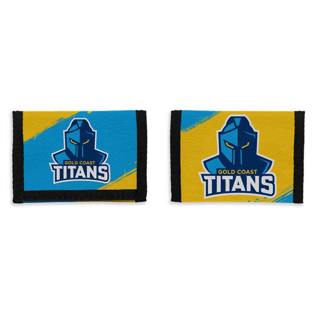 Official Gold Coast Titans NFL Team Logo Wallet - Slim Bifold RFID Blocking Leather Wallet for Men - Perfect for Game Day, Travel & Everyday Use