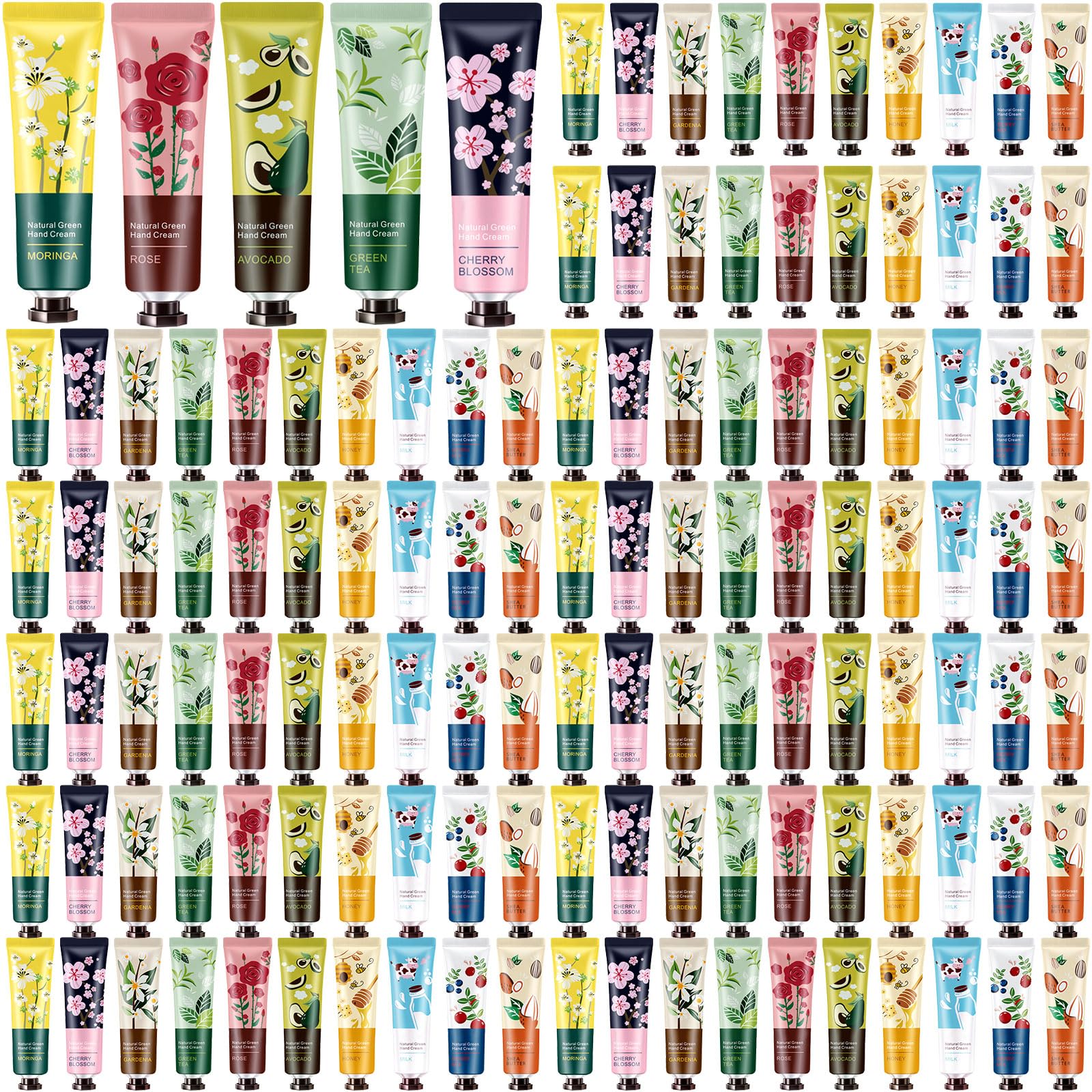 200 Pack Mini Hand Cream Gift Set for Women - Travel Size Lotion Bulk for Dry Cracked Hands - 10 Styles - Perfect for Graduation Gifts, Baby Shower Favors, Birthday Party Favors & Everyday Moisturizing