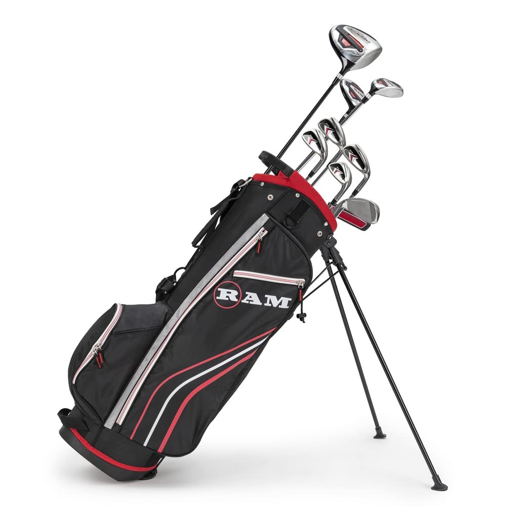 RAM Golf Accubar Right Hand Clubs Set - Graphite Shaft Woods & Stainless Steel Irons for Improved Swing and Accuracy on the Course