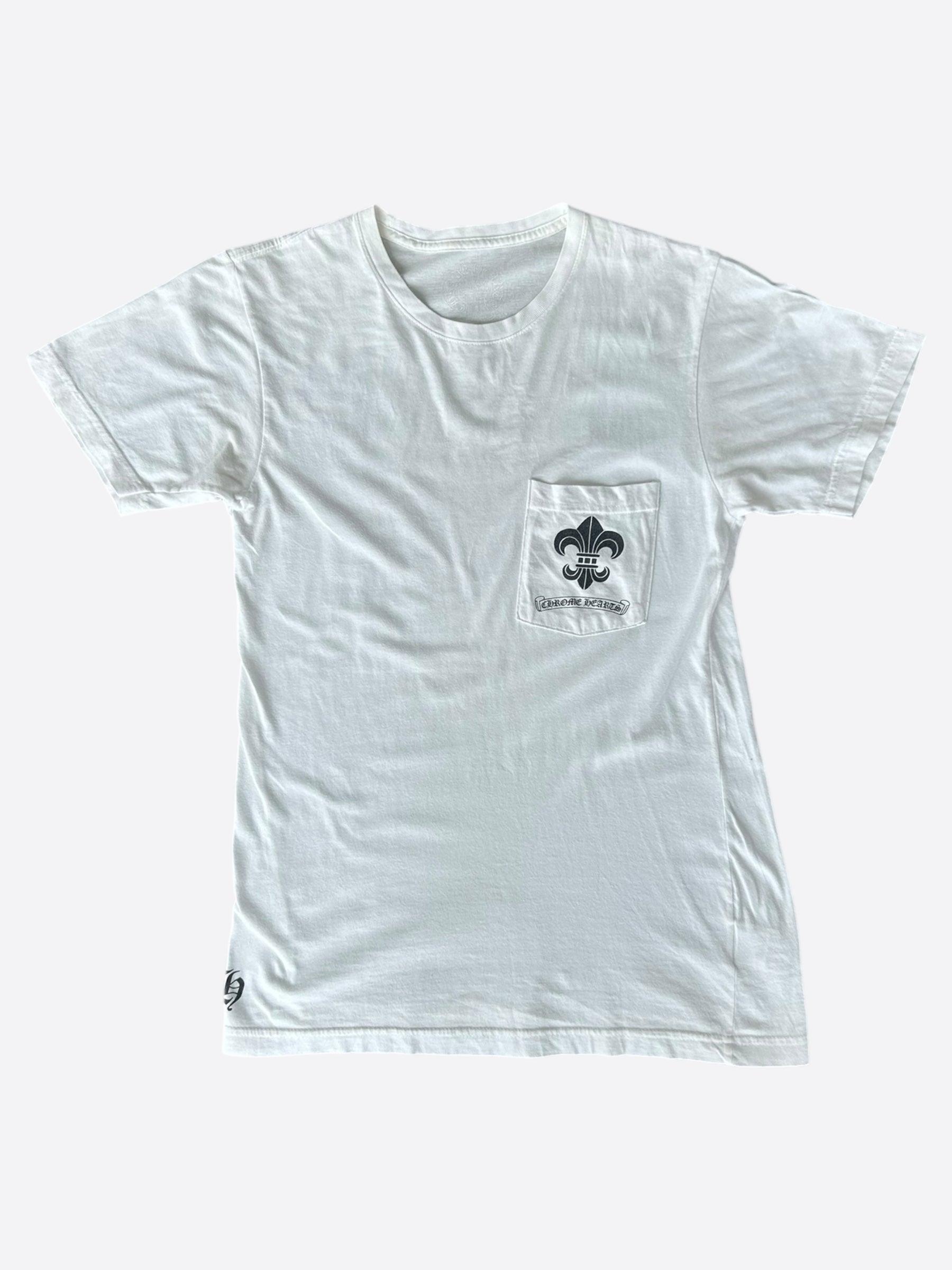 Chrome Hearts White & Black Fleur Logo T-Shirt - Stylish Graphic Tee for Men & Women - Perfect for Casual Wear, Street Fashion & Everyday Outfits