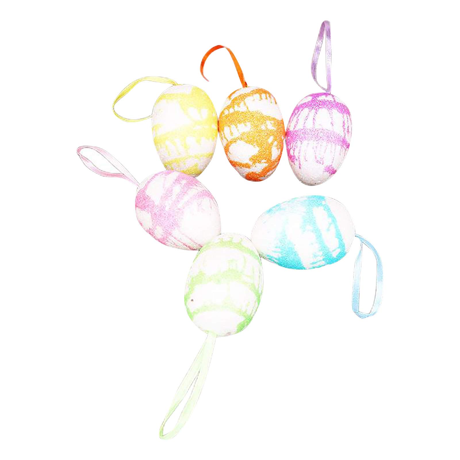 Easter Foam Decorations & Hanging Pearl Christmas Ornaments - Plastic Holiday Party Pendants for Home, Easter, Christmas Tree & Festive Decor