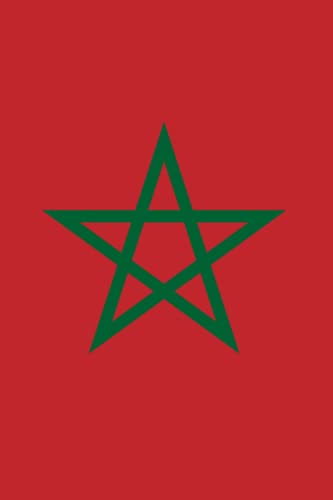 Premium Morocco Flag Design Notebook Journal - 100 Pages Lined Blank Paper for Writing, Sketching & Note Taking - Perfect for Travel, School & Office Use