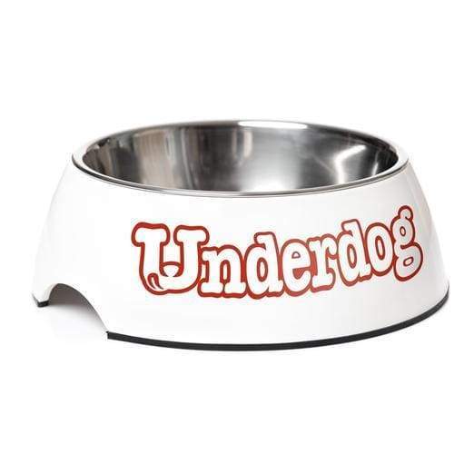 Underdog Dog Bowl with Stainless Steel Insert - 350ml Non-Slip Pet Food & Water Dish for Small to Medium Dogs - Perfect for Home, Travel & Outdoor Use