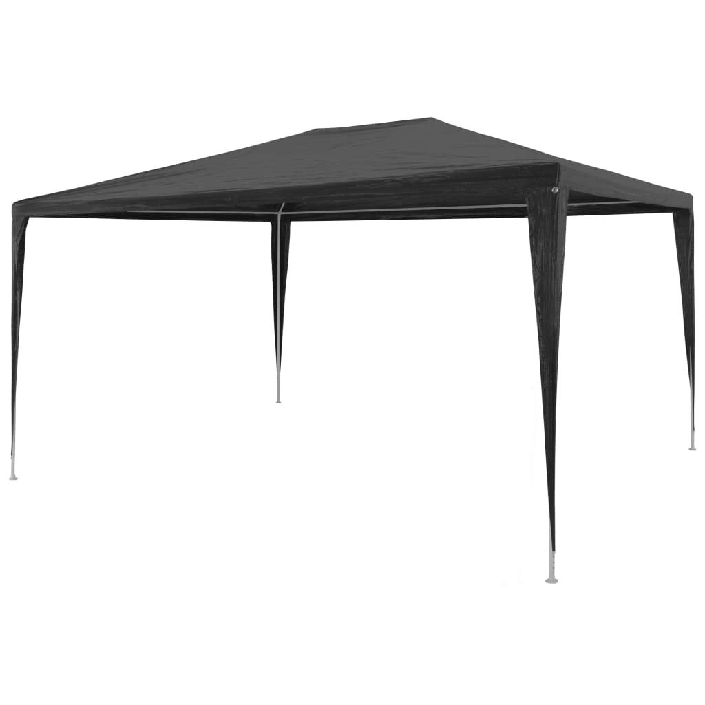 Outdoor Party Wedding Tent Canopy - 10x13 ft PE Gazebo for Camping, BBQ, Picnic & Events - Anthracite Shelter Pavilion for Backyard, Garden & Outdoor Storage