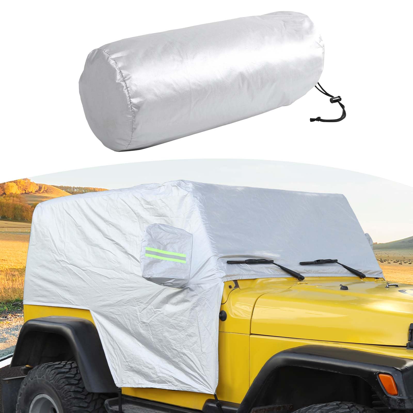 RT-TCZ Waterproof Car Cover for Jeep Wrangler TJ (1997-2006) 2 Door - All-Weather Protection for Outdoor, Indoor & Travel Use
