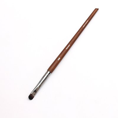 Professional Makeup Brush 208 - Small Tapered Precision Eye Shader with Long Slender Wood Handle for Eyeshadow & Eyeliner Application - Perfect for Makeup Artists & Beginners for Smokey Eyes & Detailed Work