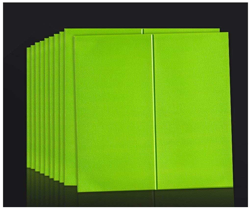 SS WANGZI 3D Brick Wallpaper - Self-Adhesive Peel & Stick Wall Decals for Home Decor - DIY Wall Stickers for Living Room, Bedroom, Kitchen - Easy to Apply & Remove - Green (20pcs) - Perfect for Accent Walls & Home Renovation Projects