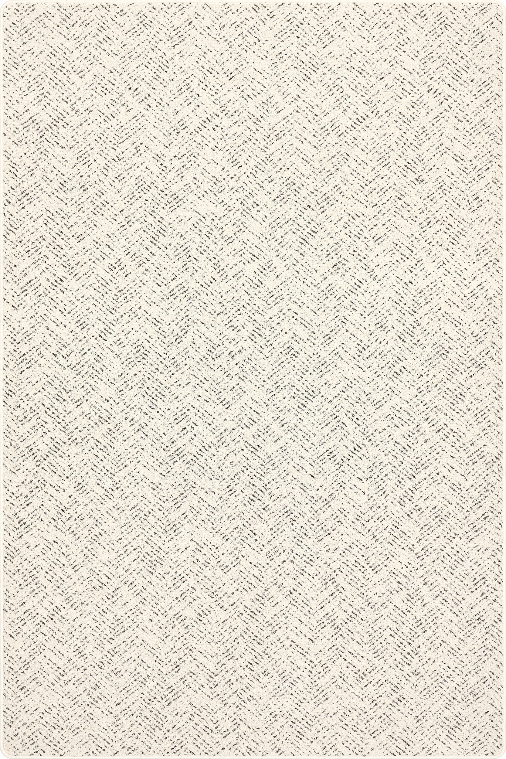 Avocet Distressed Chevron Custom Rug in Ivory - Perfect for Boho Chic Living Room, Bedroom, or Office Decor