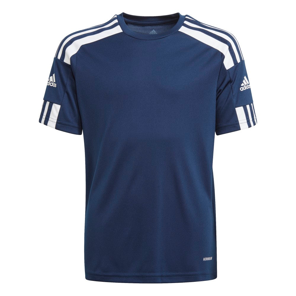 Adidas Youth Squadra 21 Soccer Jersey - Navy/White - Breathable Performance Jersey for Youth Soccer Players - Perfect for Games, Training & Team Uniforms