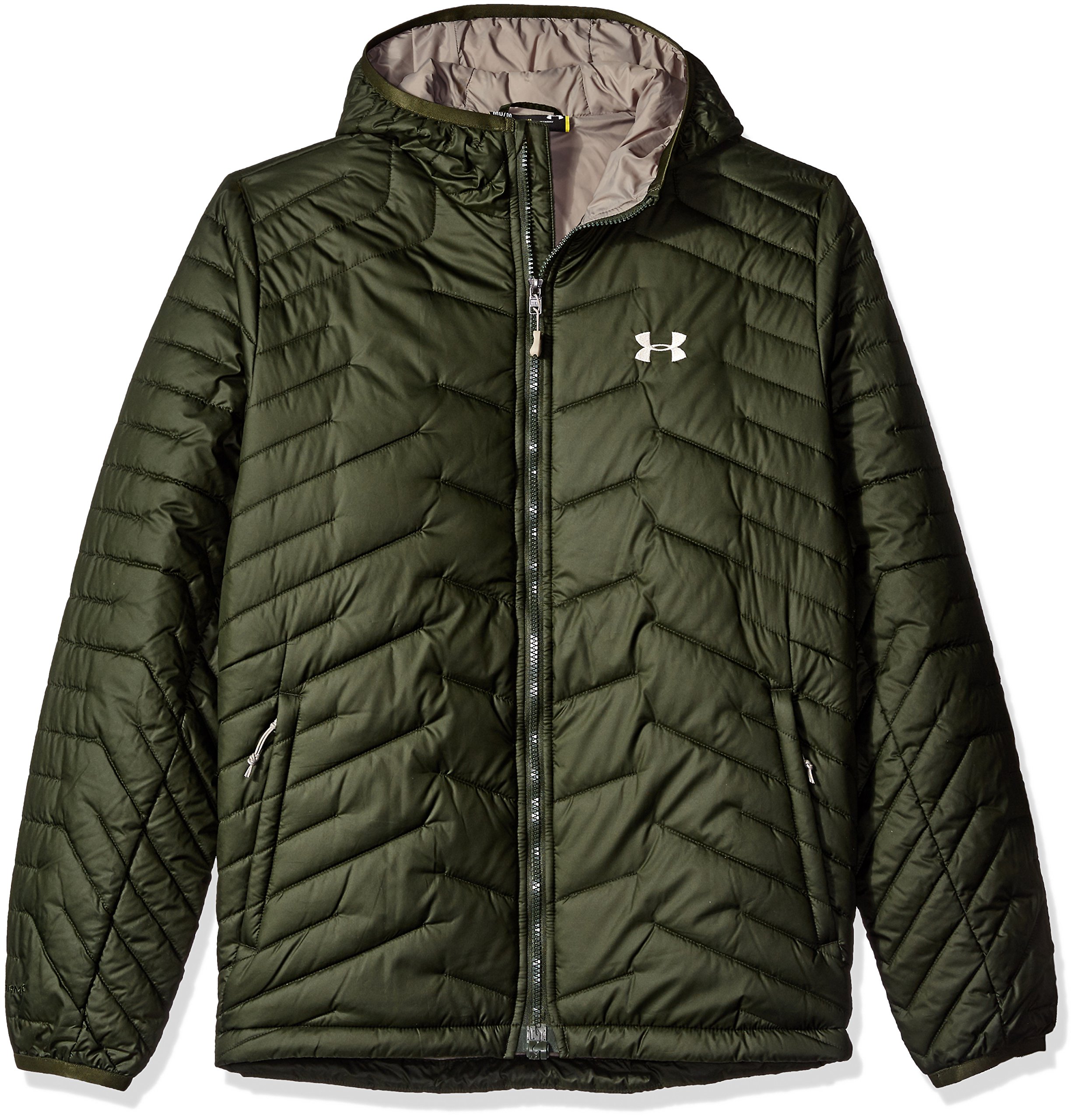 Under Armour Men's ColdGear Reactor Hooded Jacket - Thermal Insulated Winter Running Coat for Outdoor Sports & Hiking - Perfect for Cold Weather Training & Active Lifestyle