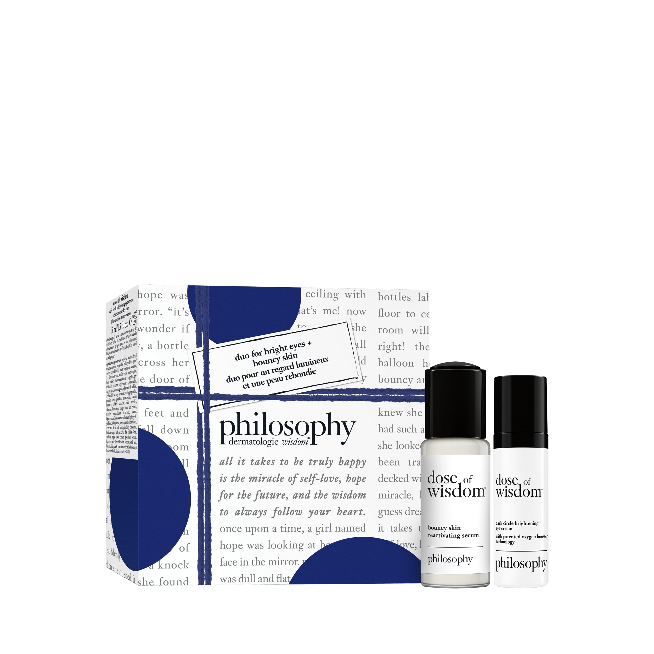 Philosophy Dose of Wisdom Bouncy Skin Reactivating Facial Serum with Hyaluronic Acid & Vitamin C - Patented Vitality Booster for Plump, Radiant Skin in 1 Week - Perfect for Daily Skincare Routine & Anti-Aging Treatment
