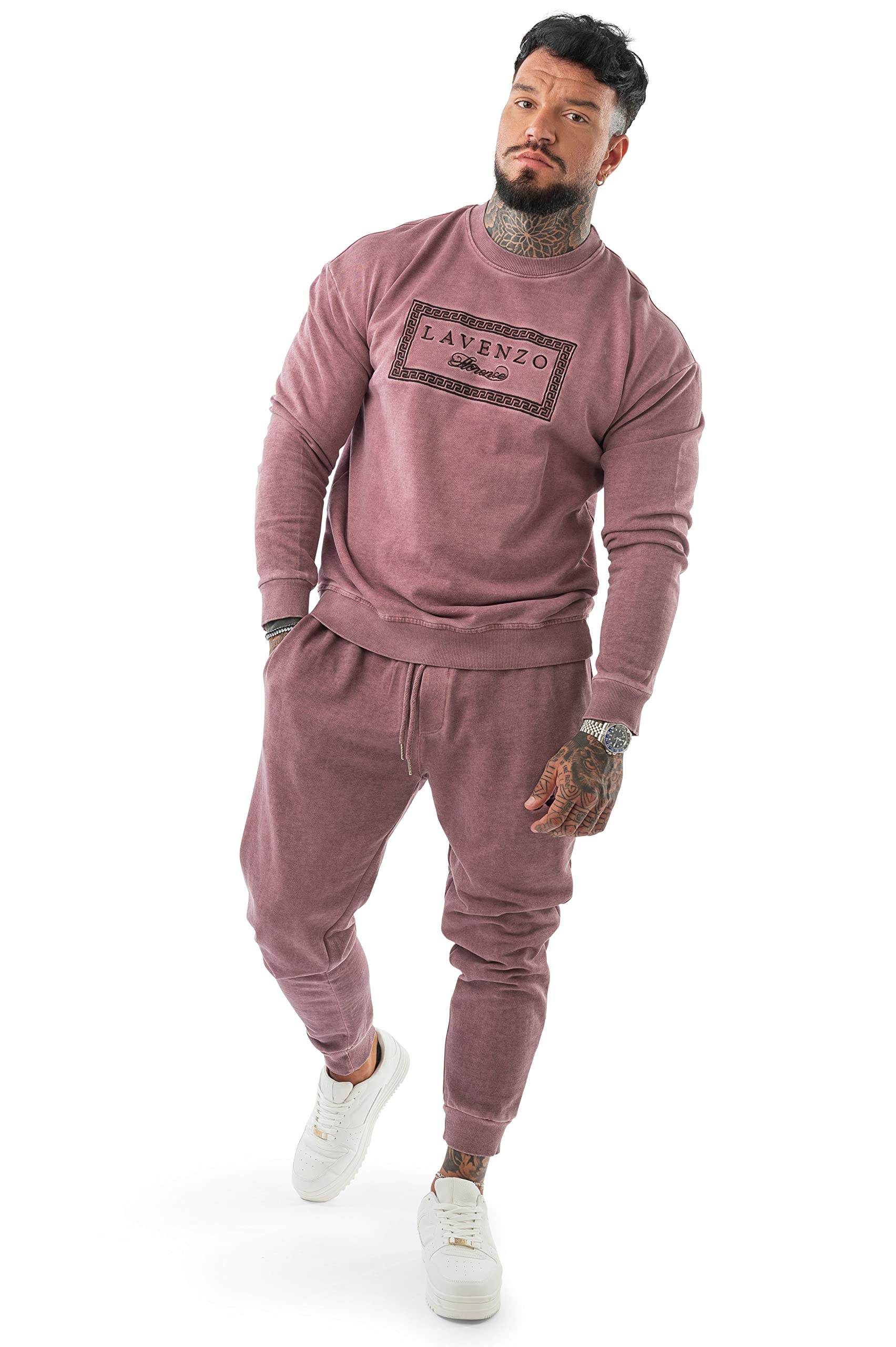 LAVENZO Men's 100% Cotton Full Body Jumpsuit - Sweatpants & Hoodie Tracksuit Set, Plus Size Gym Wear, Casual Lounge Outfit for Men | Perfect for Workouts, Running, Yoga & Birthday Gifts