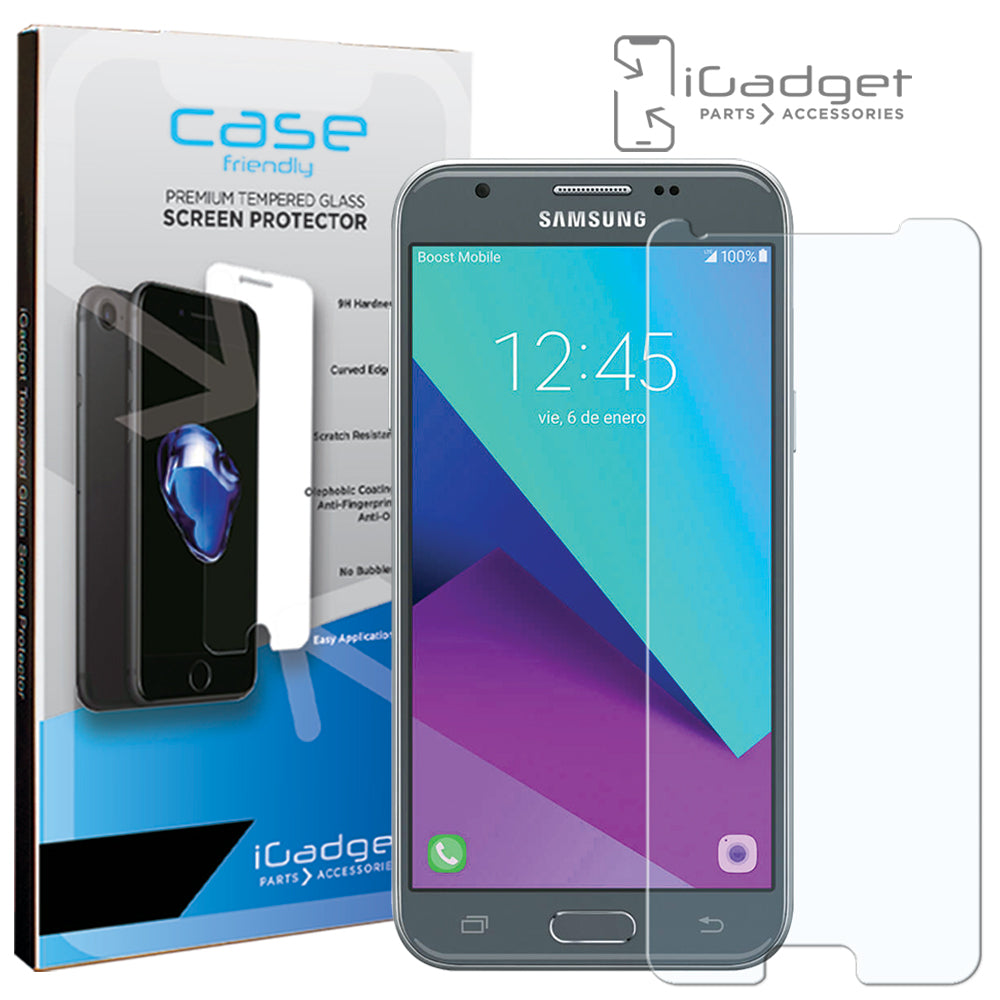 Samsung Galaxy J7 (2018) Screen Protector - Case Friendly, Ultra Clear Tempered Glass Shield - Perfect for Everyday Protection Against Scratches and Drops