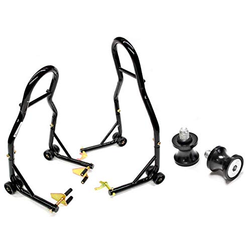 Venom Motorcycle Front and Rear Dual Lift Stand with Spools - Compatible with Honda CBR954RR 2002-2003 | Heavy Duty Bike Maintenance Stand for Easy Repairs and Storage