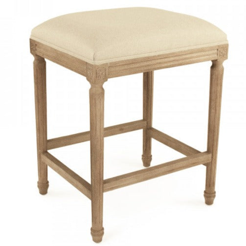 Louis Backless Counter Stool - Modern Kitchen Bar Stool with Chrome Legs for Dining Room, Breakfast Nook & Home Decor - Adjustable Height & Comfortable Seat