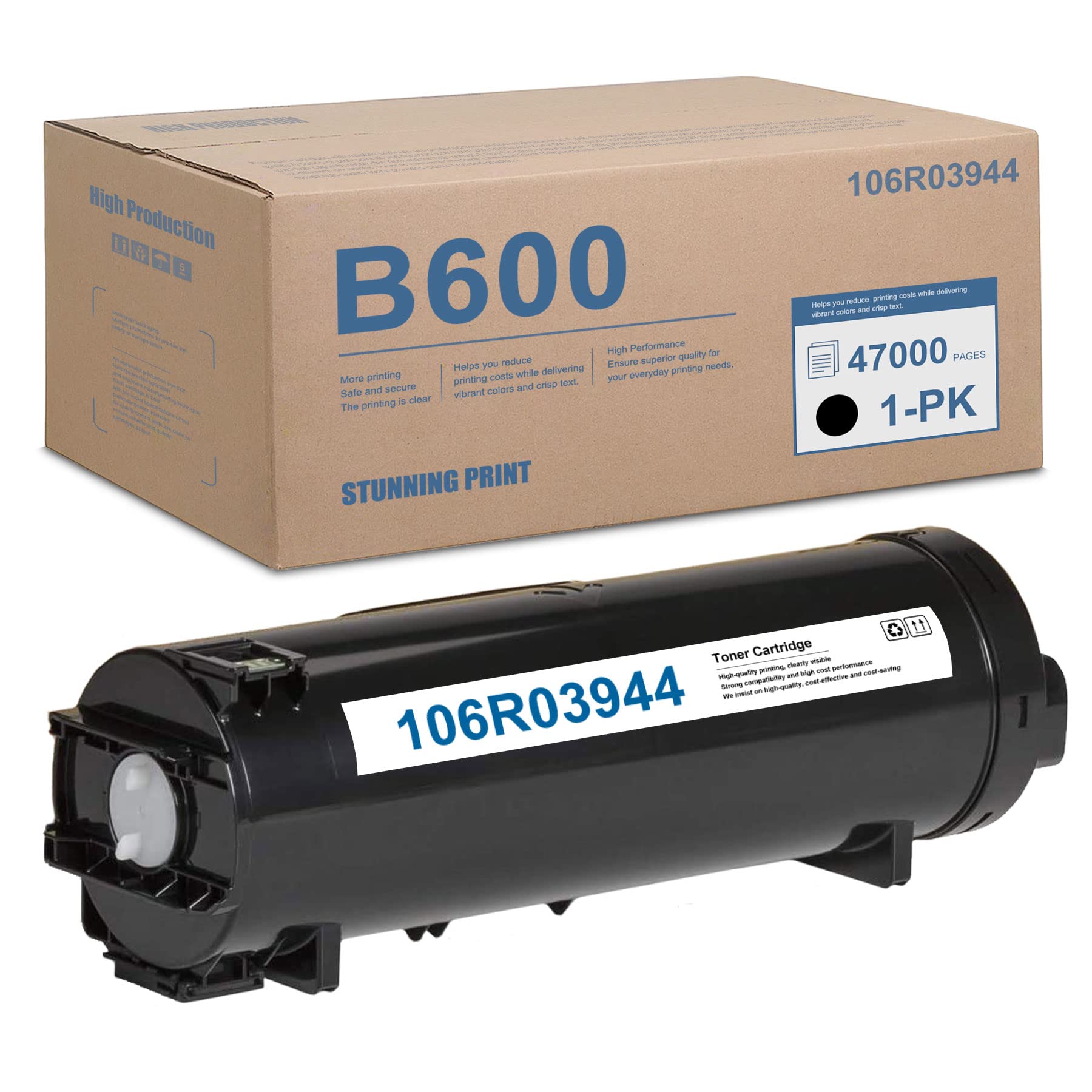 Xerox B600 Toner Cartridge - High Capacity (47,000 Pages) for B600/B605/B610/B615 Printers - Office & Home Use
