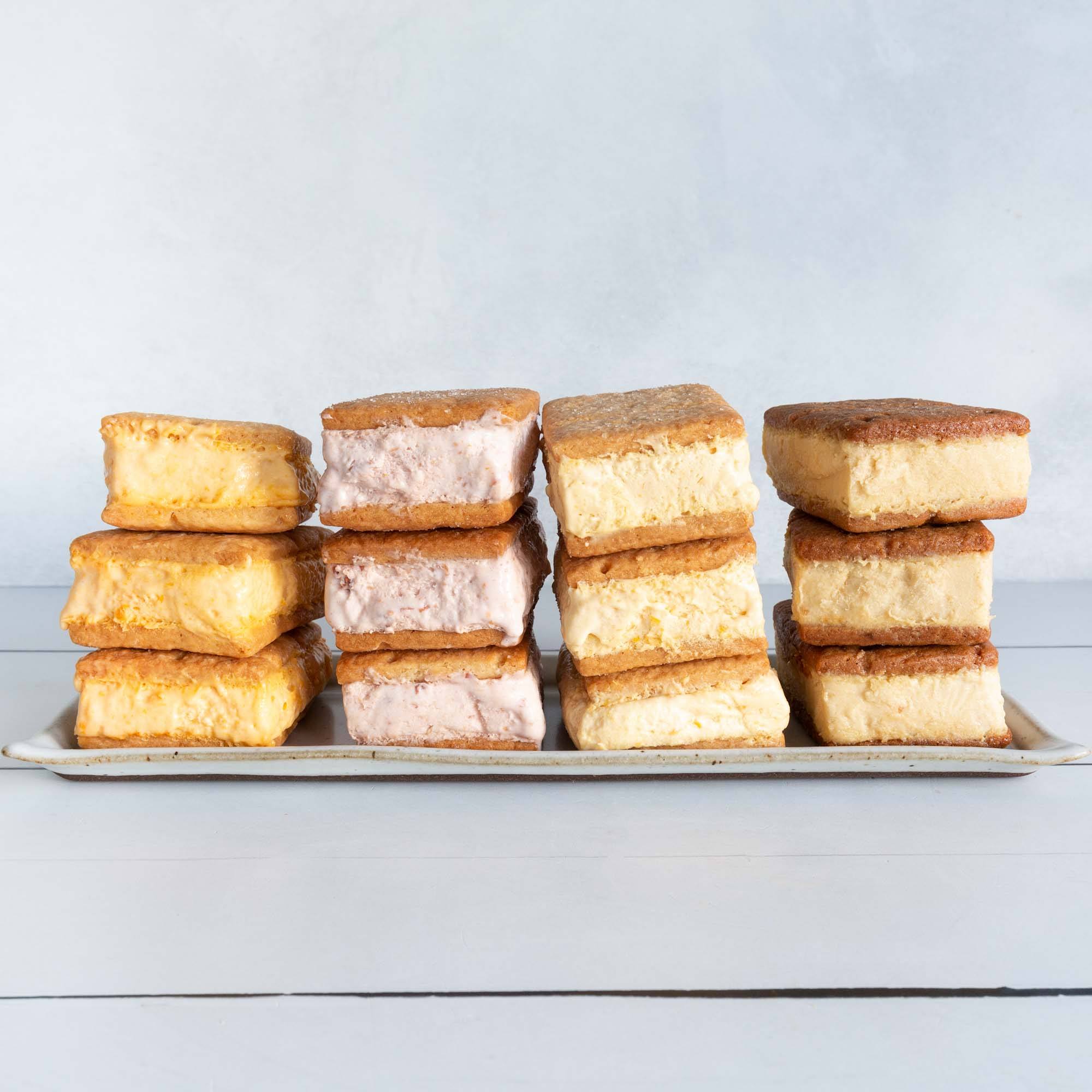 Delicious Ice Cream Sandwiches - Premium Vanilla & Chocolate Dessert Treats for Summer Parties, BBQs & Family Gatherings