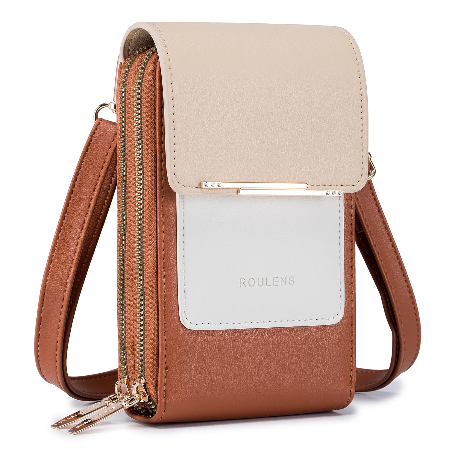 Roulens Small Crossbody Bag for Women - Genuine Leather Shoulder Bag with Phone Pocket & Credit Card Slots | Perfect for Travel, Shopping, and Everyday Use