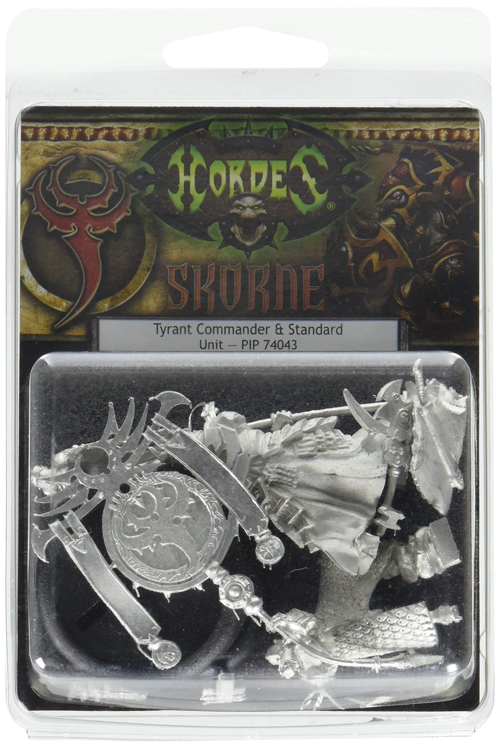 Privateer Press Hordes Skorne Tyrant Commander & Standard Model Kit - Wargaming Miniatures for Tabletop Battles