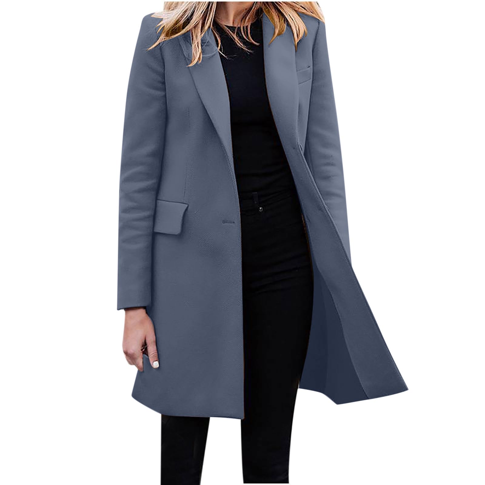 Women's Long Blazer Jacket - Business Casual Open Front Work Blazer for Office & Fall Outfits