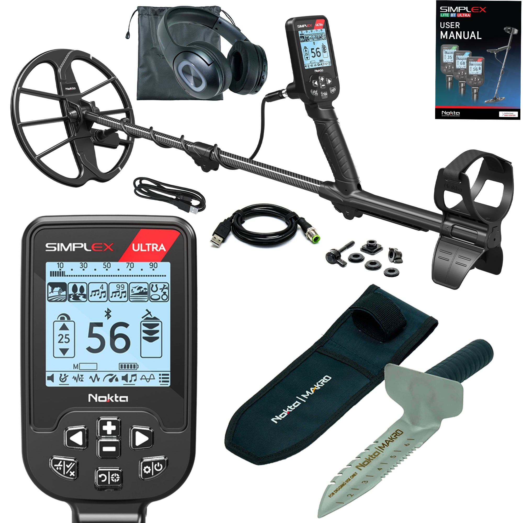 Nokta Simplex Ultra WHP Waterproof Metal Detector with 11
