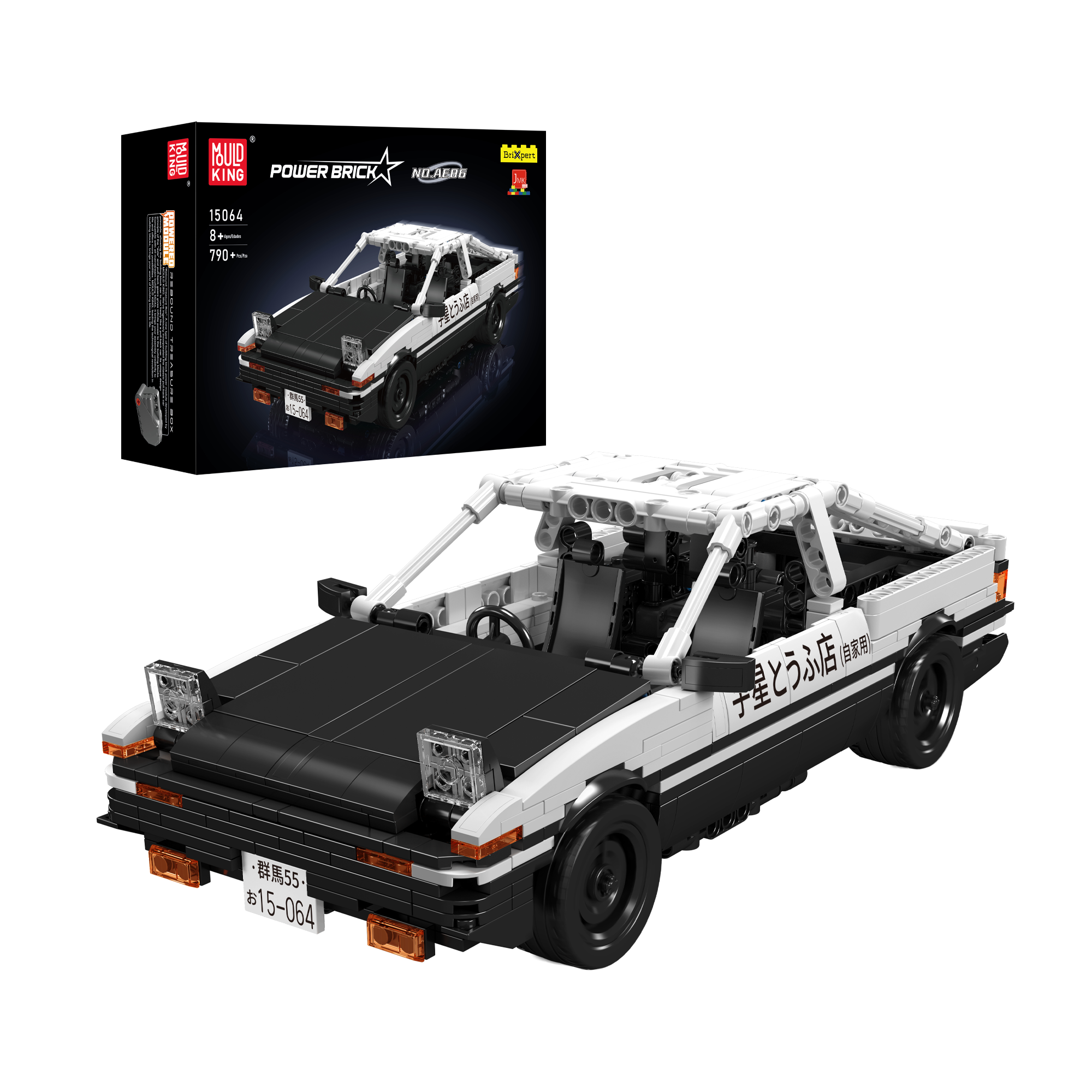Mould King 15064 AE86 Racing Car Building Blocks Set - 790 PCS Model Kit for Adults & Teens | Perfect for Collectors, DIY Enthusiasts, and Home Office Decoration