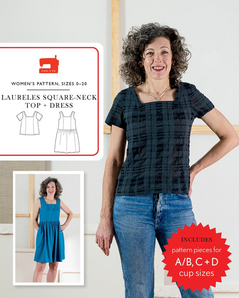 Laureles Square Neck Top and Dress Sewing Pattern - DIY Women's Fashion for Casual Wear & Special Occasions