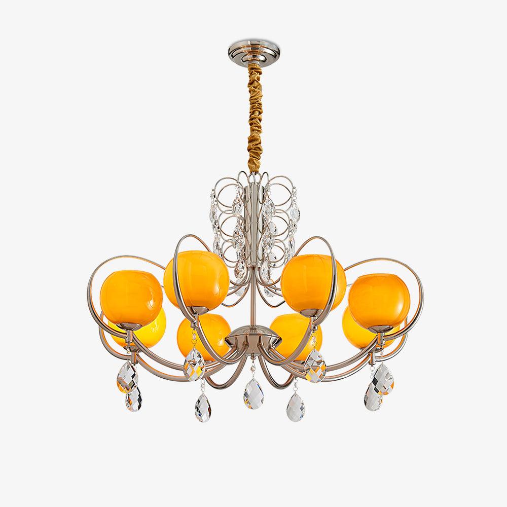 Doria Crystal Chandelier - Elegant Modern Ceiling Light Fixture for Dining Room, Living Room & Bedroom | Perfect for Home Decor & Wedding Venues