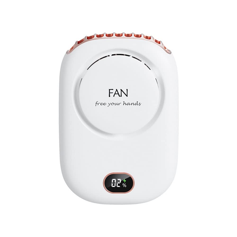 JOHNY Mini Portable Bladeless Neck Fan - USB Rechargeable, 3 Speed Adjustable, Ultra Quiet Personal Cooling Fan for Summer Outdoor Activities, Travel, Office & Home Use (White)