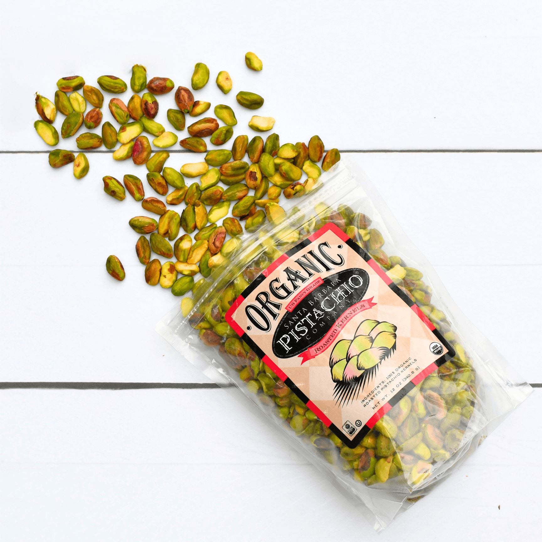 Organic Roasted Pistachio Kernels - Premium Snack for Healthy Eating, Baking & Gifting - Non-GMO, No Shells, Gluten-Free Nut Snacks
