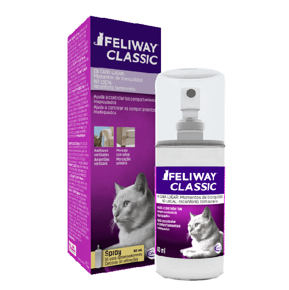 Feliway Classic Cat Calming Spray - Reduce Stress & Anxiety in Cats - Vet Recommended for Home, Travel & Vet Visits