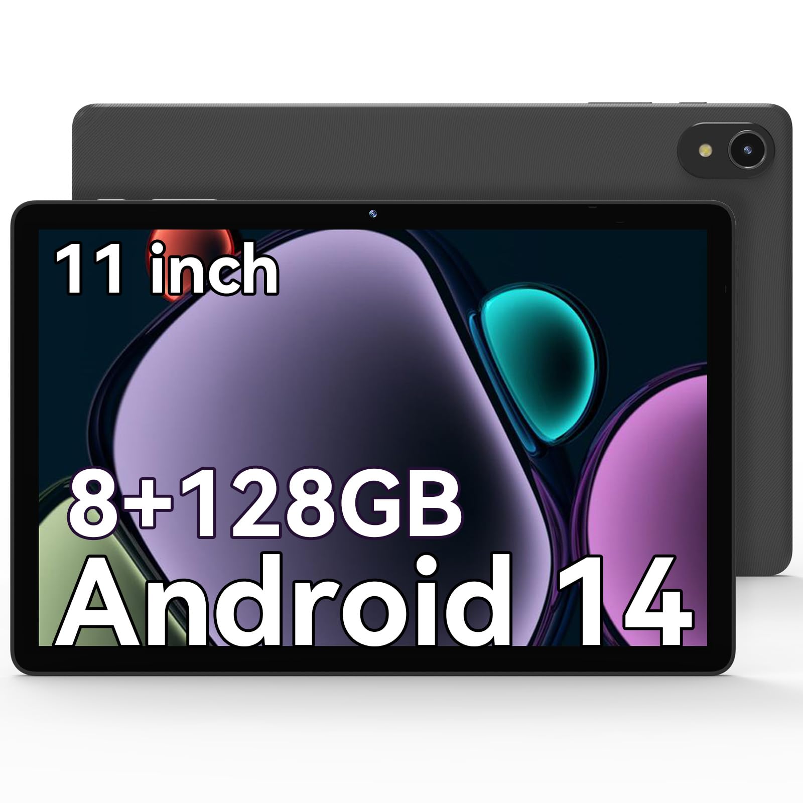 ApoloSign 11 Inch Android 14 Tablet - Octa-Core Processor, 8GB RAM, 128GB Storage (Expandable to 1TB), Widevine L1 Certified, 7000mAh Battery, Dual Stereo Speakers - Perfect for Streaming, Gaming & Productivity | 5G WiFi & BT 5.0 Connectivity