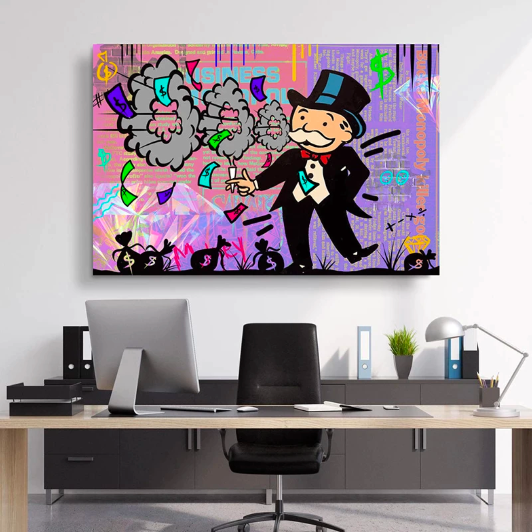 Alec Monopoly Man Hoops - Limited Edition Urban Art Basketball Hoop for Home & Street Courts | Perfect for Indoor & Outdoor Play, Gifts for Art & Basketball Fans