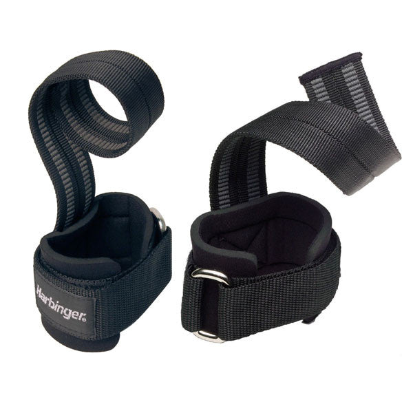 Harbinger Big Grip Pro Weight Lifting Straps for Gym & Powerlifting - Black | Heavy Duty Workout Support for Deadlifts, Rows & Strength Training