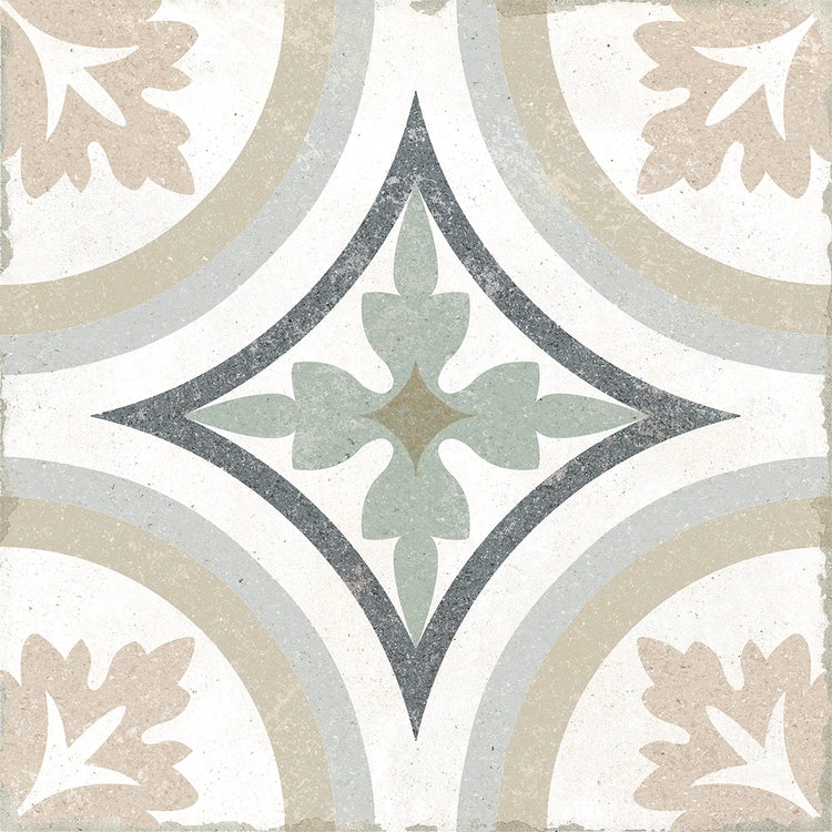 Premium Zellige Charm Porcelain Floor Tiles - Oasis Pattern Moroccan Style - Perfect for Bathroom, Kitchen Backsplash & Mediterranean Home Decor