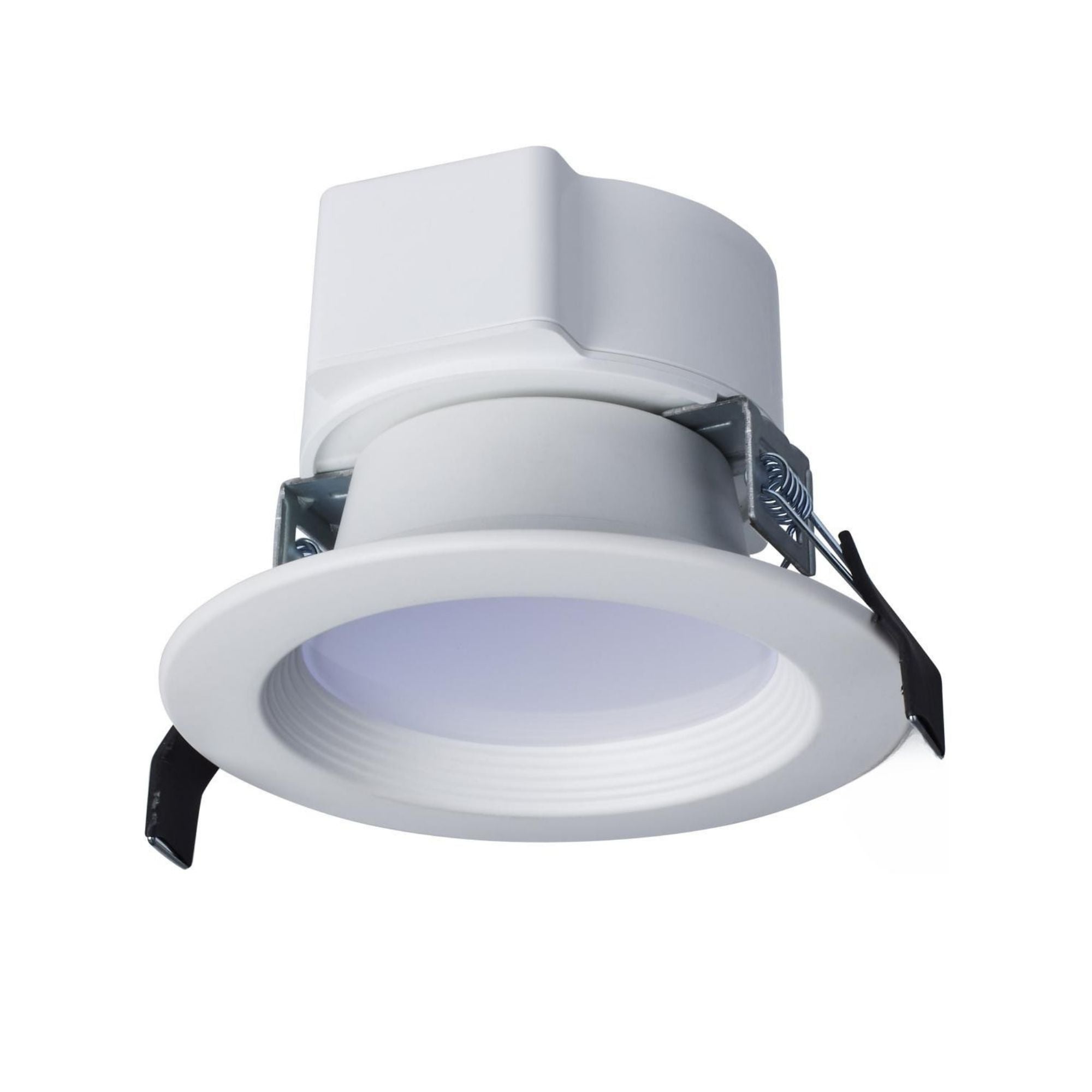 4 Pack Commercial LED Downlight 12W 1200 Lumens 5 CCT Adjustable Baffle Trim 120-277V - Perfect for Offices, Retail Stores & Restaurants