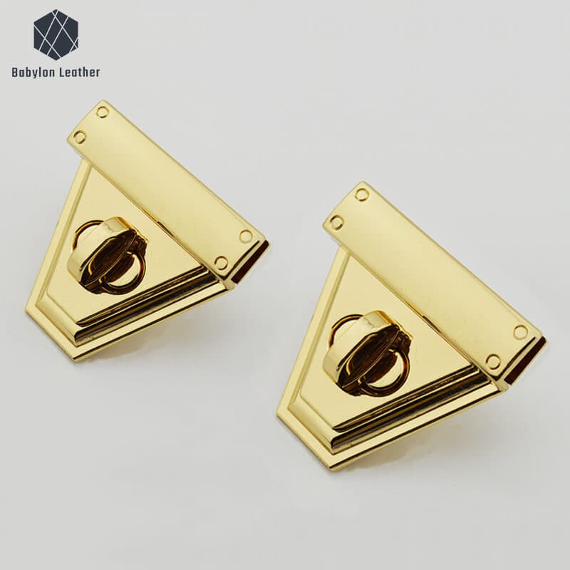 Trapezoidal Purse Lock Hardware - Durable Bag Buckle & Twist Lock for Handbags, Backpacks, and Luggage - Secure Fashion Accessories for Everyday Use