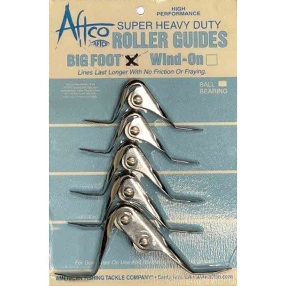 AFTCO Big Foot Wind-On Roller Guide Set - Heavy Duty Saltwater Fishing Rod Guides for Offshore Trolling & Big Game Fishing