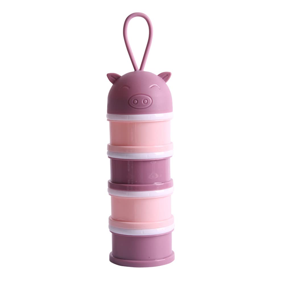 Osuner 4-Layer Portable Baby Formula Dispenser - Detachable Travel Milk Powder Container for Infant Feeding | Perfect for On-the-Go Parents, Daycare & Travel Use