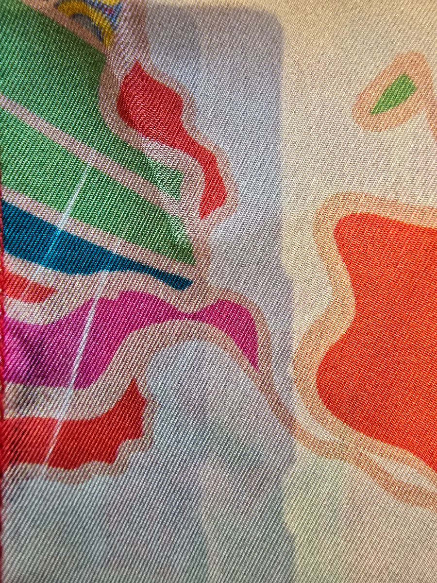 Luxury Jalan Besar Silk Scarf - Elegant Women's Fashion Accessory for Parties, Weddings & Special Occasions